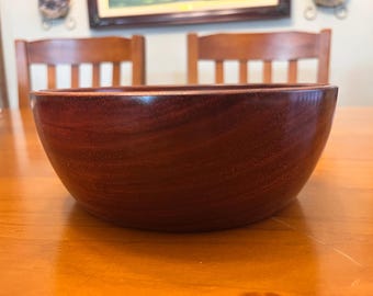 7 1/2&quot; PADUAK HARDWOOD Solid Hand-turned Bowl