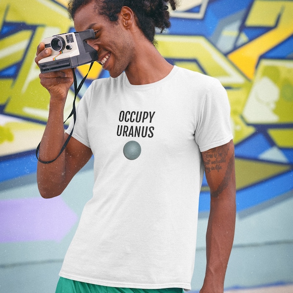 I Love Uranus T Shirt White Funny Gay T Shirt Short-Sleeve Gay T-Shirt main image 1