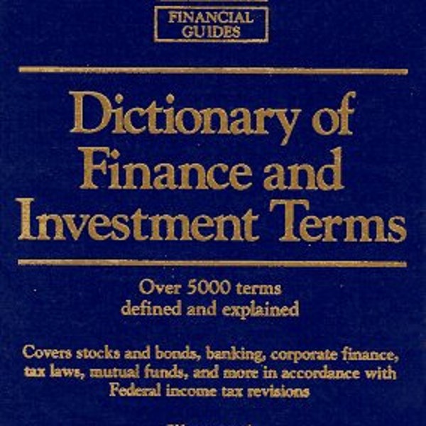 Dictionary of Finance and Investment