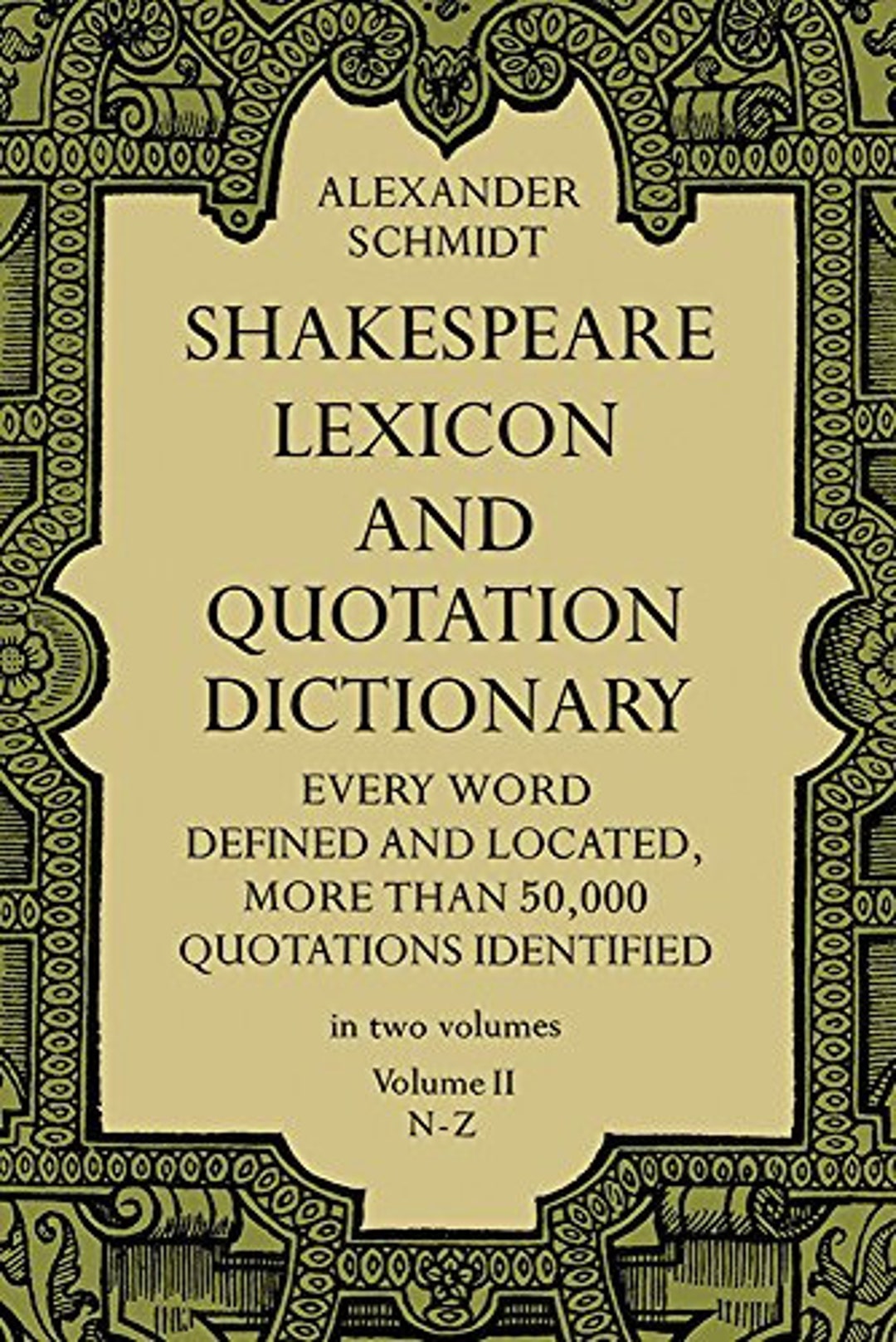 Shakespeare Lexicon and Quotation Dictionary volume II, NZ Etsy
