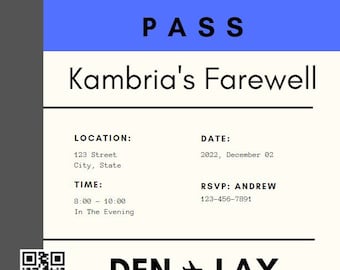 EDITABLE Farewell Party Invitation 5.5 in x 5.5 in