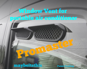 Portable AC window vent for; Ram Promaster 2013 to present