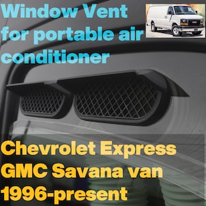 Ventilación de ventana portátil para aire acondicionado para camionetas Chevy Express y GMC Savana (1996-presente)