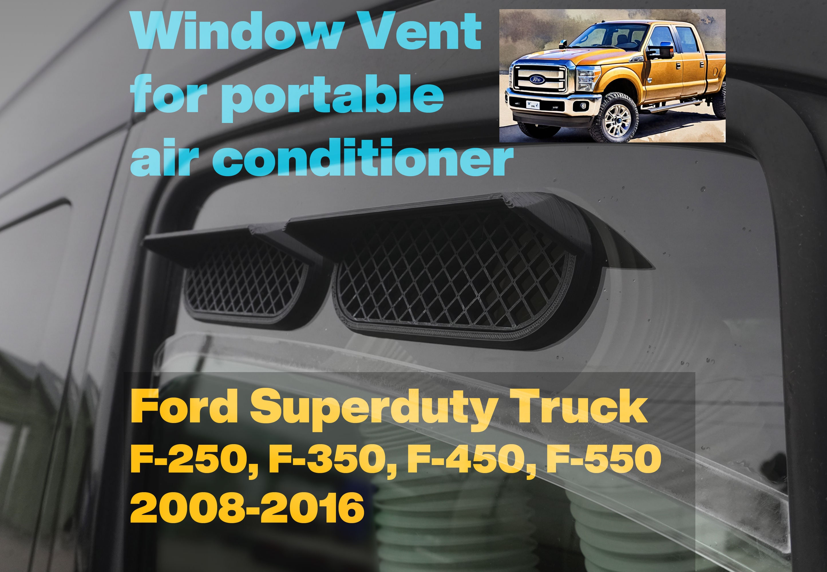 thumbnail image 2 of 4Pcs AC Heater Air Duct Vent For Ford F250 F350 F450 F550 (2011-2016) | Dash Panel 2 of 3