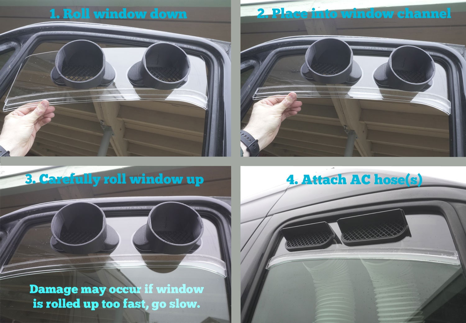 Portable AC Window Vent For Ram Promaster 2013 to Present 