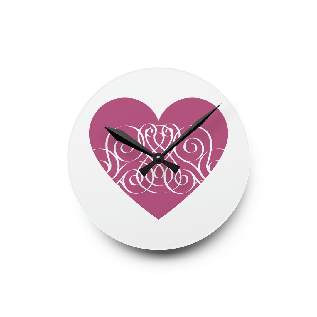 Acrylic Wall Clock Teen Girl Bedroom Accessory Wall Hanging Etsy