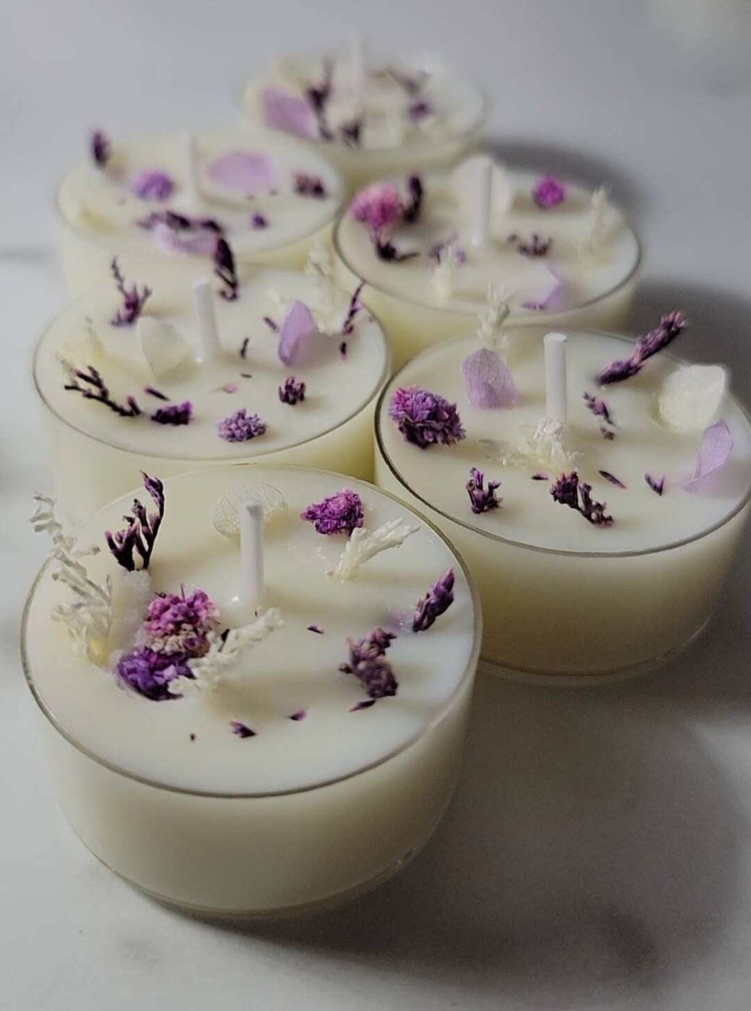 Lavender Vanilla Scented Tealight Candles Organic Soy Etsy