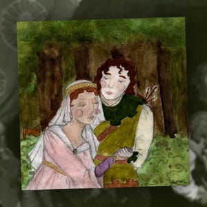 Robin Hood and Maid Marian Print Original Artwork