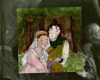 Robin Hood and Maid Marian Print Original Artwork