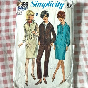 Vintage 1966 Simplicity Sewing Pattern 6696 (Used)