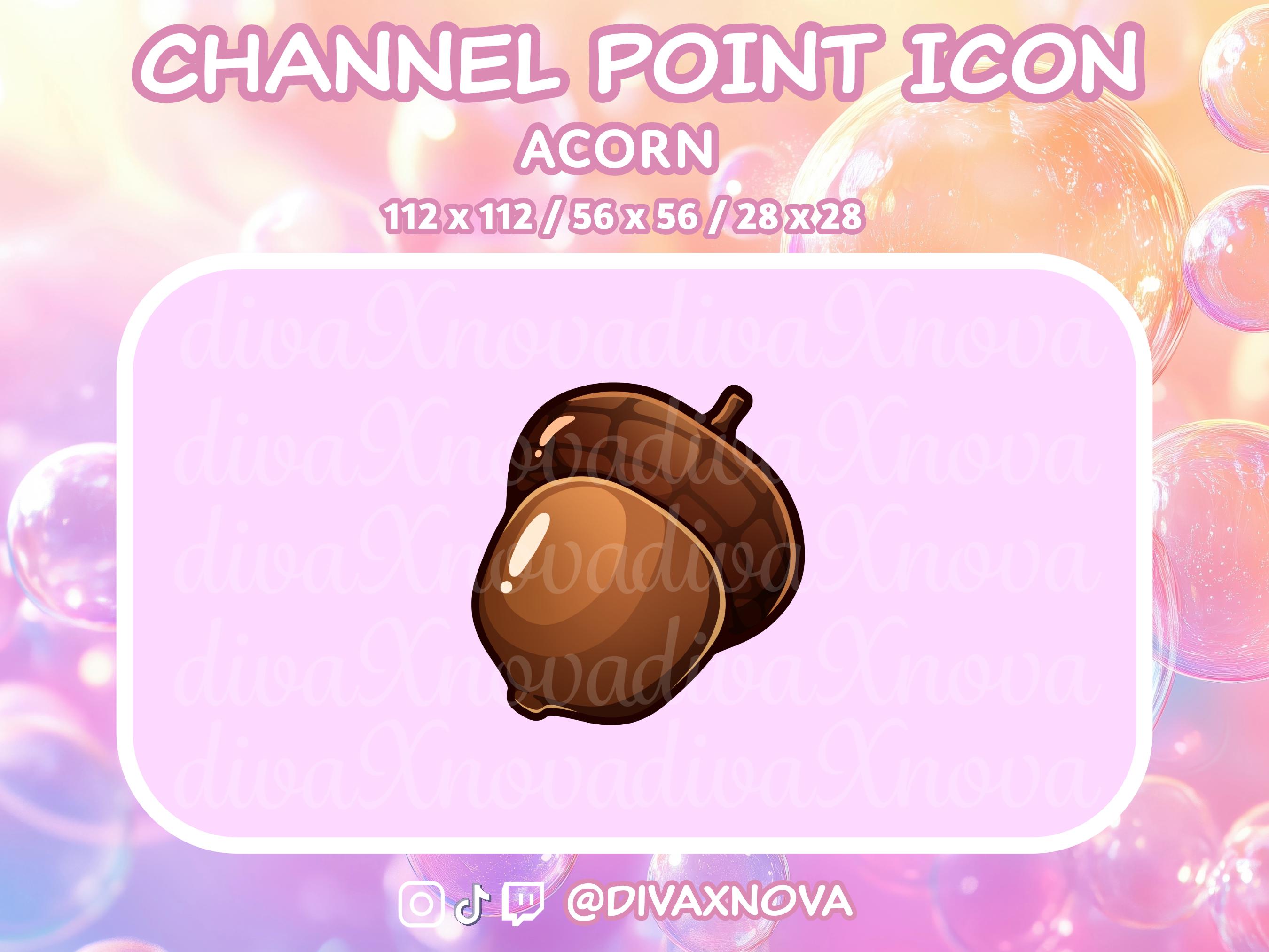 Acorn Channel Point Icon for Twitch Streaming (digital Download) - Etsy