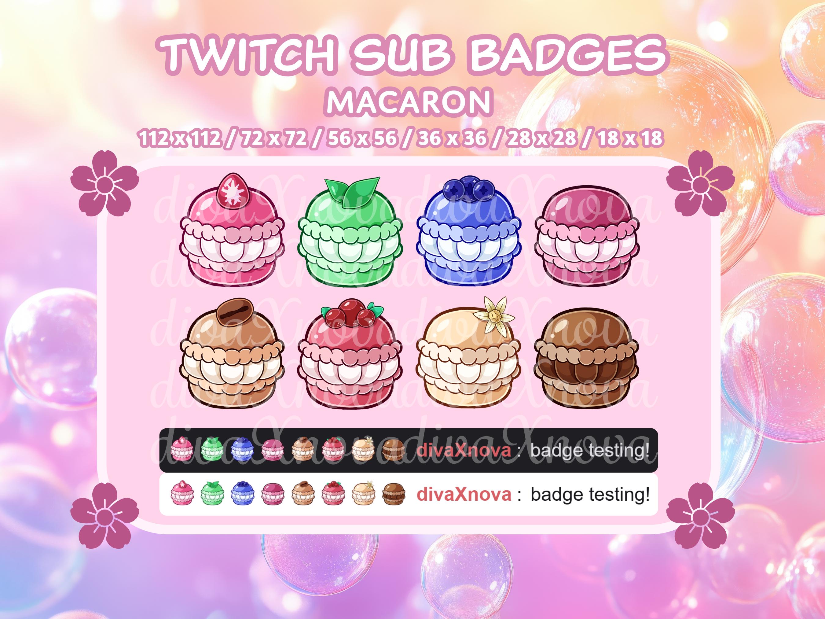 Macaron Sub Badges for Twitch Streaming: Digital Download - Etsy