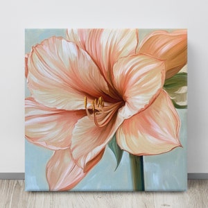 Amaryllis Flower Canvas Print | Large Painting Print | Flower Wall Art | Nature Art | Amaryllis Art | Large Wall Art | Flower Art Print