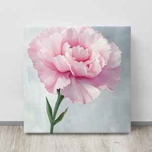 Canvasafdruk anjer | Grote schilderijprint | Bloemenkunst aan de muur | Natuurkunst | Anjerkunst | Anjer schilderij print | Grote muurkunst
