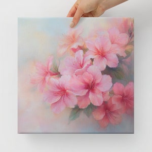 Azalea Canvas Print | Large Painting Print | Flower Wall Art | Nature Art | Azalea Art | Azalea Painting | Large Wall Art | Pink Wall Art