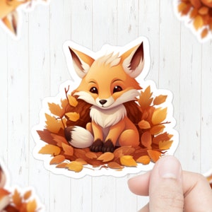 Fall Fox Sticker | Fall Sticker | Fall Vibes | Cute Fox | Cute Animals | Cute Fall | Cute Stickers | Animal Sticker