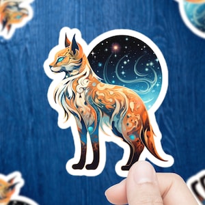 Lynx Sticker | Animal Sticker | Celestial Lynx | Magical Stickers | Mystical Sticker | Handmade | Animal Art
