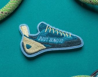 Just Send It Iron-On Patch: Lace Up Green