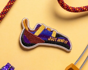 Just Send It Iron-On Patch: Gold Orange