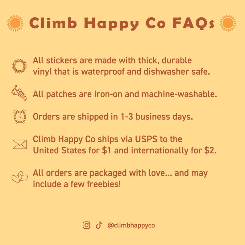 Climb Happy Co Logo Sticker image 4