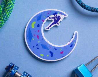 Moon Climber Sticker - Neon