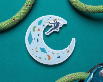 Moon Climber Sticker - Teal