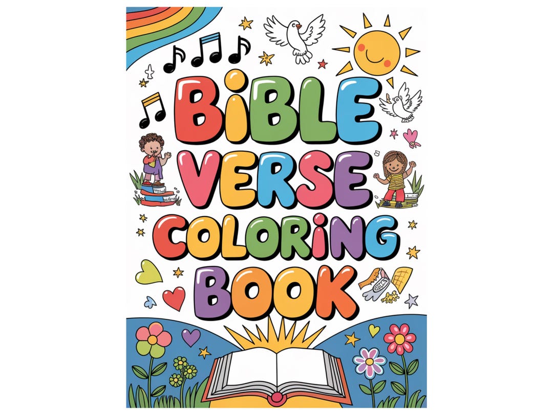 30+ Printable Bible Verse Coloring Pages for Kids | Instant Download ...
