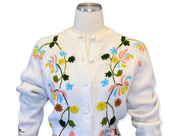 Suéter vintage bordado