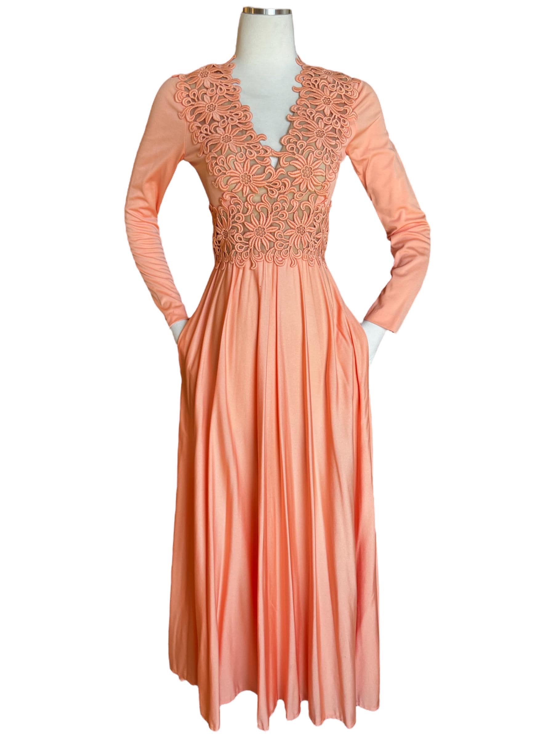 Peach Maxi Dress - Etsy