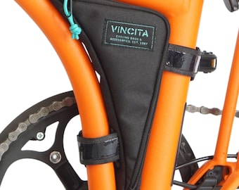 Boomerang Bag for Brompton G Line – Compact Frame Bag with Detachable Anti-Slip Straps and AirTag Pocket (Black)