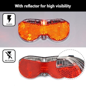 Rear Carrier Light 3 Super Bright Red LED, Quick-release With Batteries ...
