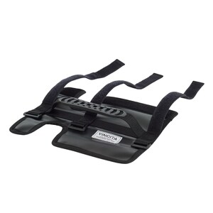 May include: Black camera accessory with multiple adjustable straps and a handle. The accessory has a rectangular base with the text "VINCITA" on a white label. The straps have hook and loop fasteners.