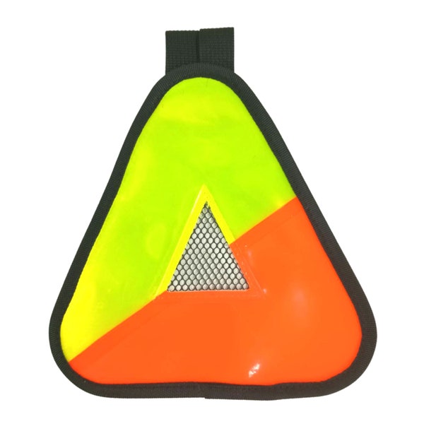 Vincita Reflective Yield Symbol with Velcro Strap - High Visibility for Safety at Night - Safety Reflector for Bike Rack, Backpack, Car Rack