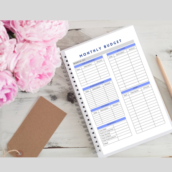 Printable Budget - Etsy