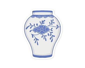 Chinese Vase Sticker | Notebook, Laptop, Phone Sticker | Bubble-free stickers