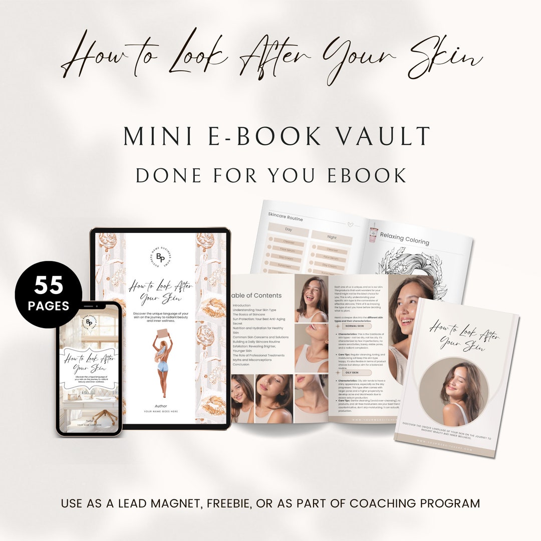 Skincare Ebook, Skincare & Beauty Ebook, Skincare Template