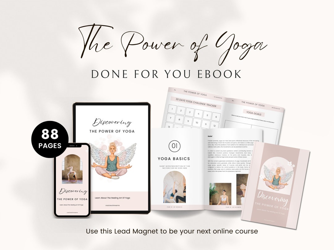 Yoga Ebook, Yoga Workbook, Done for You Course, Brandable Coaching