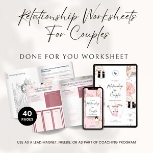 Relationship Worksheets For Couples, Relationship Coach, Healthy Boundaries, Communication Skills, Relationship Counseling, Done for You