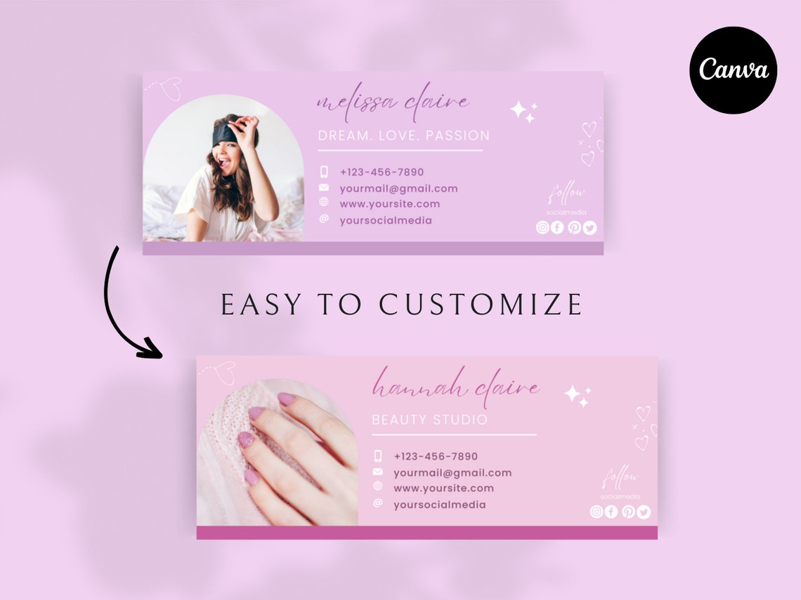 email-signature-template-canva-template-lilac-emails-etsy