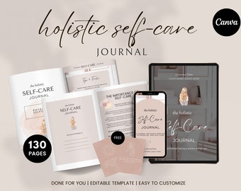 Holistic Self Care Journal, Done for You, Lead Magnet Workbook, Life Coaching Tools, Self Love Planner, Canva Workbook Template, Freebie