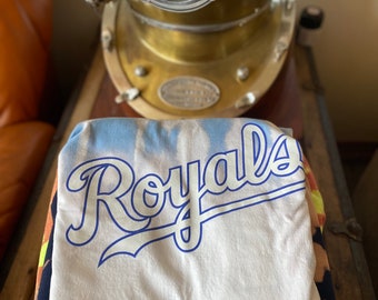 Vintage Kansas City Royals lichtblauw klein T-shirt