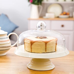 Merwy Cake Stand with Dome Clear like Dome, Containers Plastic