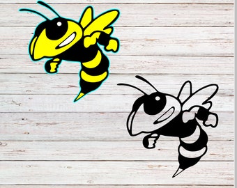 Yellow Jackets Mascot SVG | Football Cheer PNG (Digital Download)