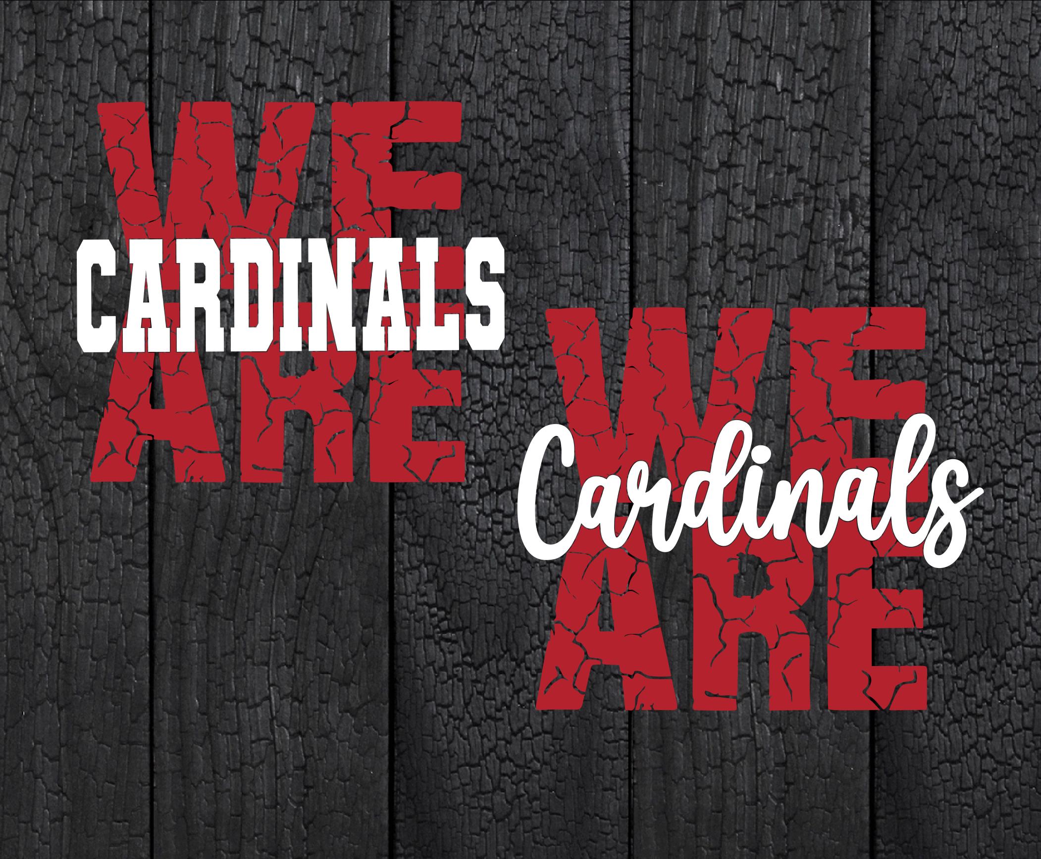 We Are Cardinals Paquete de Mascota SVG | SVG PNG DXF EPS | 2 diseños deportivos para Cricut y sublimación