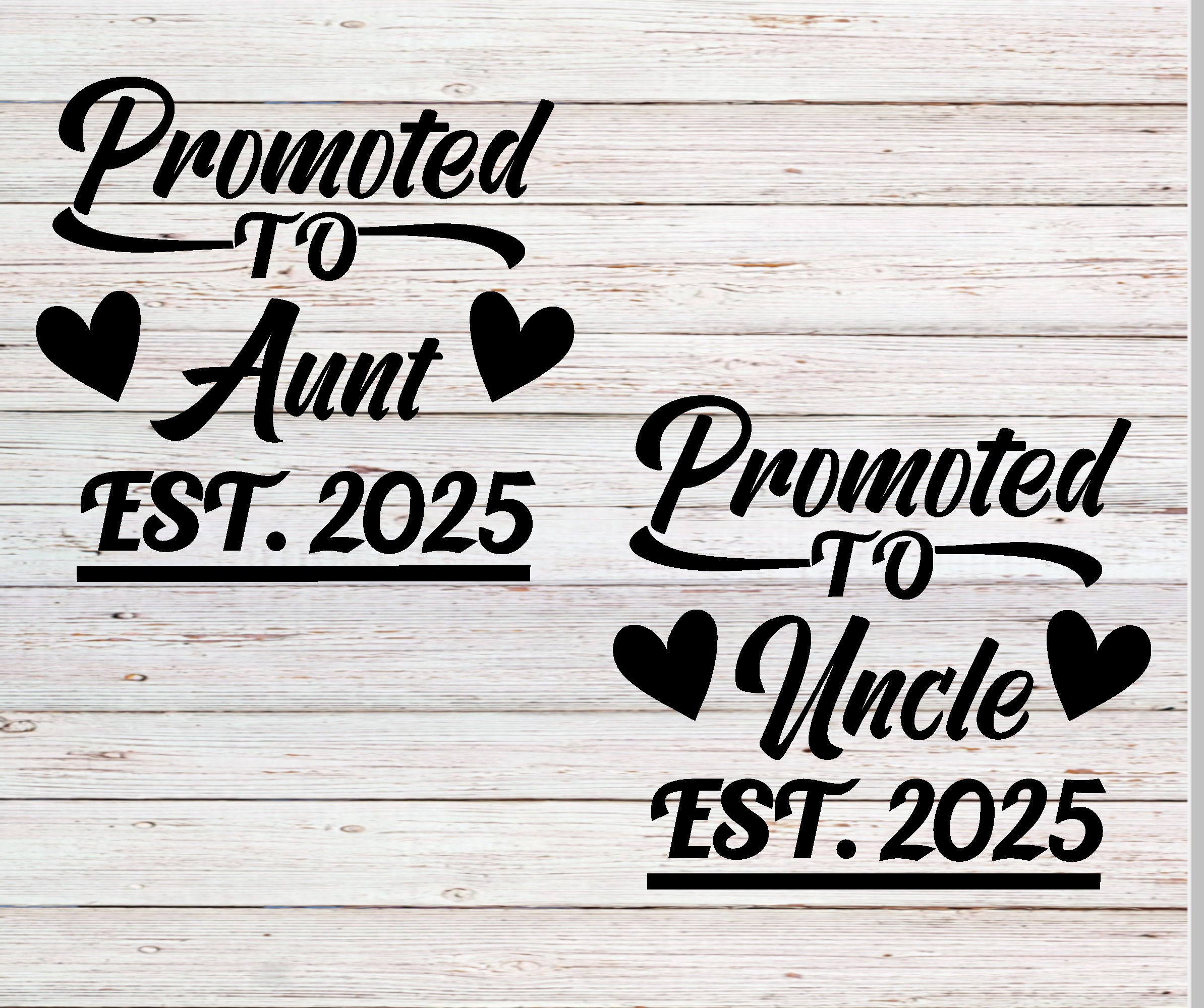 Promoted to Aunt / Uncle 2025 SVG, Svg, Png, Dxf, Eps, Baby