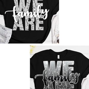 Diseño de camiseta "Somos familia" / Reunión (svg, png, dxf, eps) (Descarga digital) imagen 1