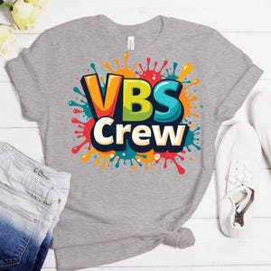 Salpicadura de pintura de la tripulación de la Escuela Bíblica de Vacaciones (PNG) / Escuela Bíblica de Vacaciones (PNG), Archivo de corte de camiseta de la Escuela Bíblica de Vacaciones, Diseños de camisetas para campamentos de iglesia