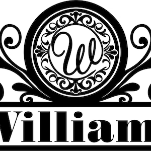Split Monogram Svg W Circle Svg | Svg Png Dxf,Eps | | Wedding Monogram W Svg | Monogram For Cricut | Script Monogram W |  One of a kind