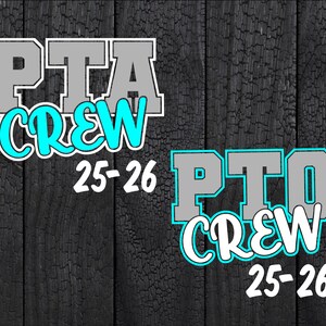 PTO/PTA Crew 2025-2026 | Svg, Png, Dxf, Eps | Design (Digital Download