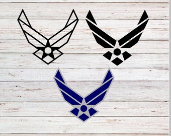 US Airforce Svg Bundle | Svg, Png, Dxf, Eps | 3 Separate Designs | FREE Png Sublimation